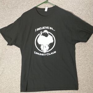 Drunky Claus‎ Shirt Mens XL Beer T-Shirt